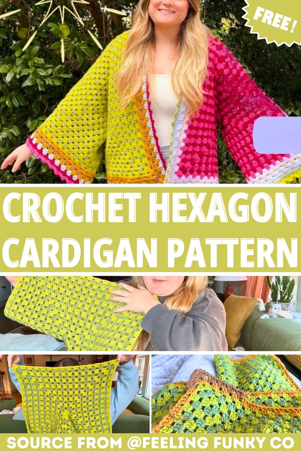 Stylish Crochet Hexagon Cardigan Tutorial – A Oversized Sweater