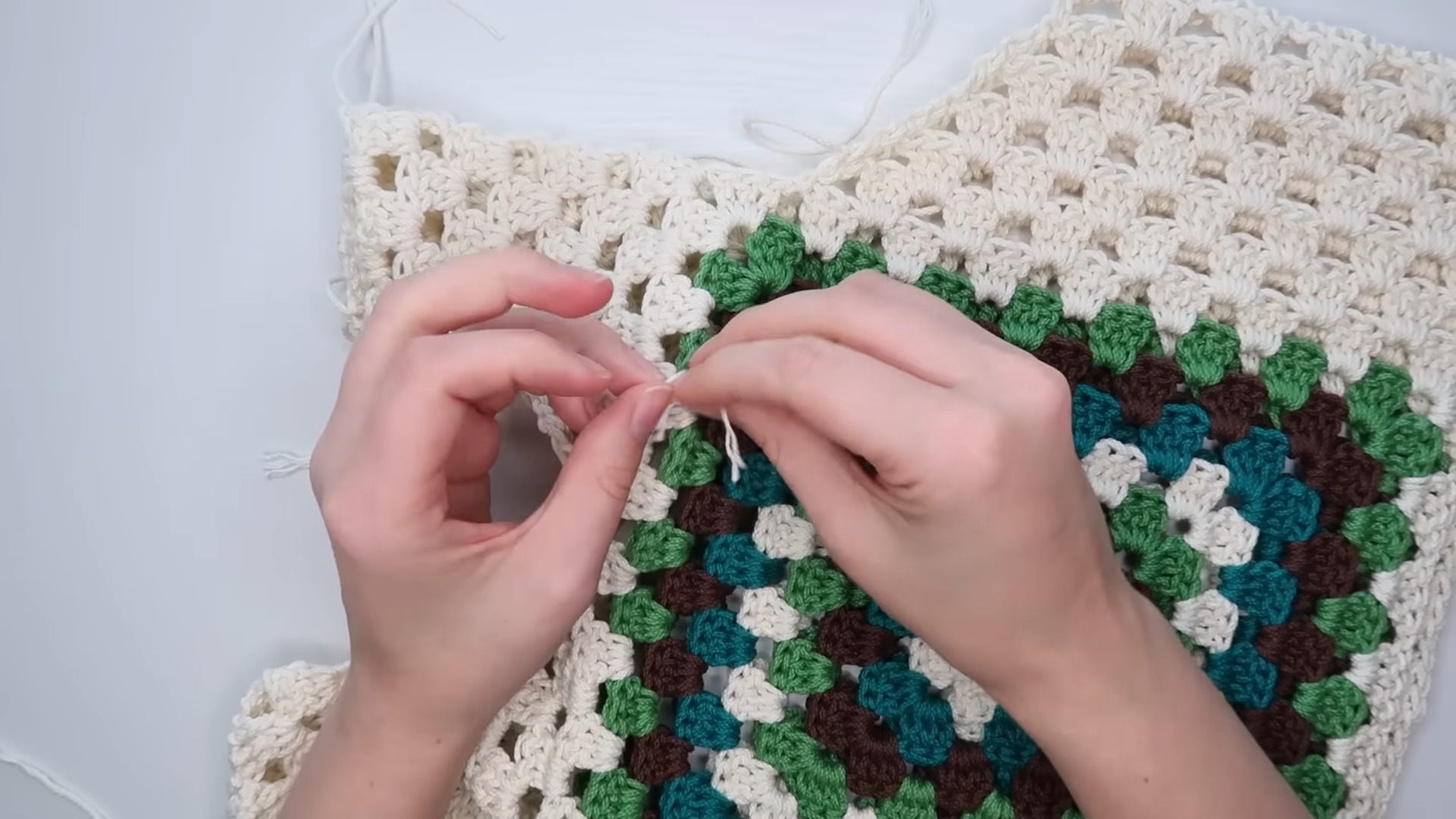 Crochet Granny Square Vest Customizable Pattern
