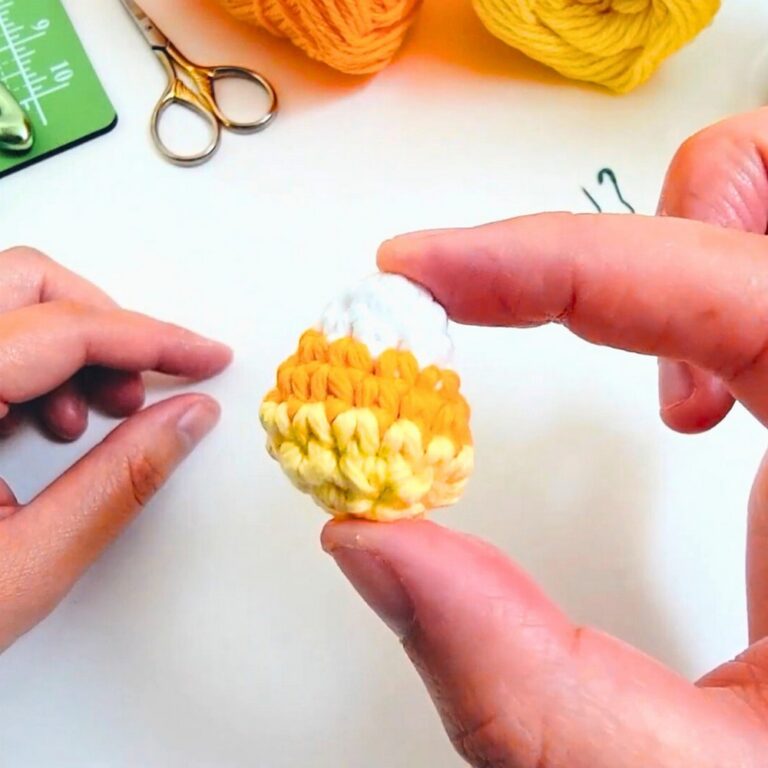 Fun Candy Corn Crochet Pattern for Festive Halloween Decor
