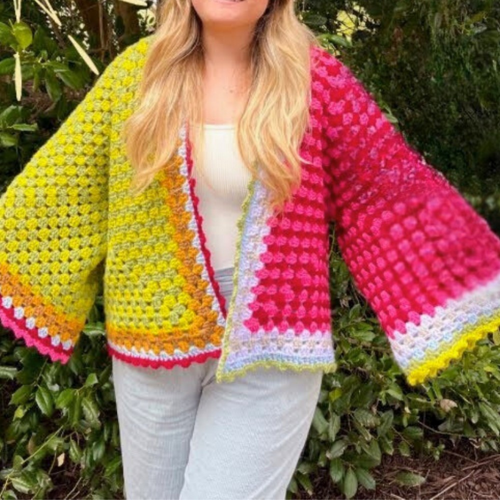 Stylish Crochet Hexagon Cardigan Tutorial – A Oversized Sweater