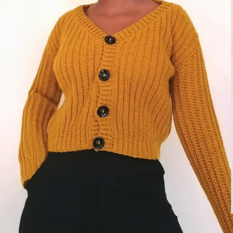 How to Crochet a Ribbed Cardigan - Step-by-Step