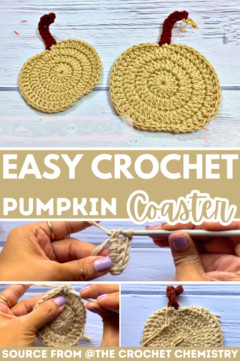 Beginner-Friendly Crochet Pumpkin Coaster Pattern