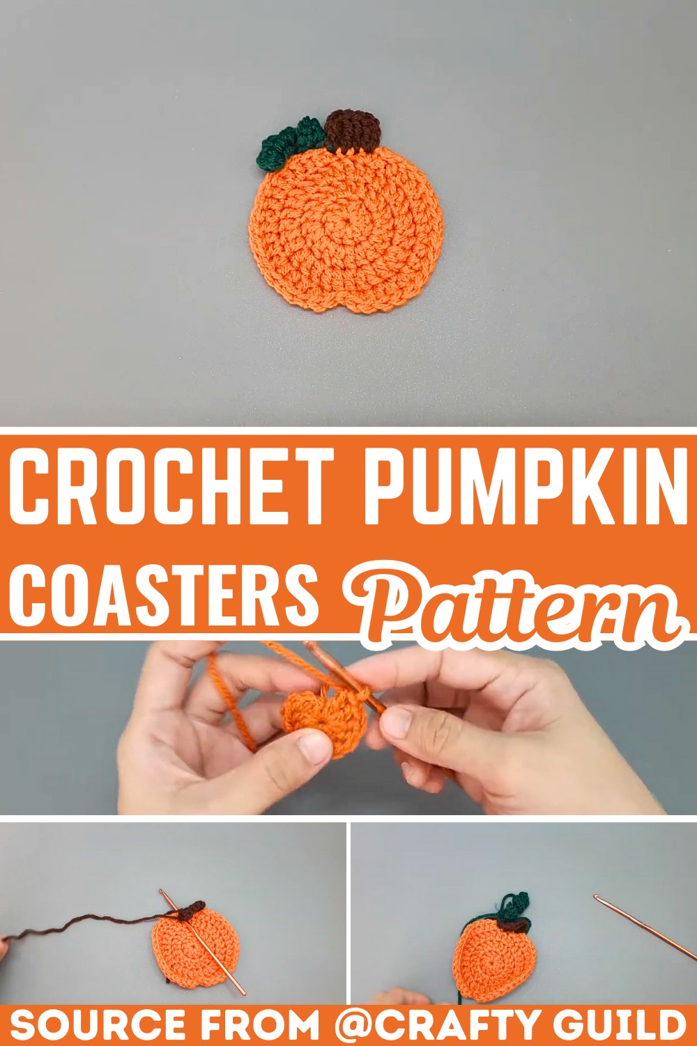 Create Beautiful and Functional Crochet Pumpkin Coasters
