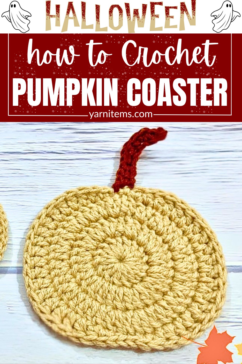 Crochet Pumpkin Coaster Tutorial - Easy Fall Decor for Beginners