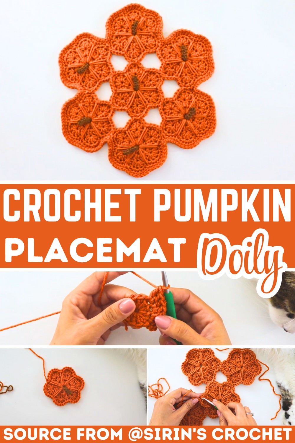 Crochet Pumpkin Placemat Doily Tutorial – Festive Thanksgiving Table Décor