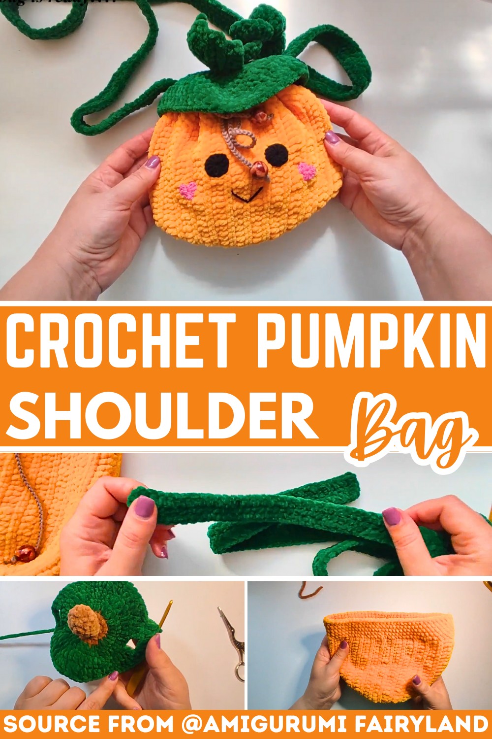 Crochet Pumpkin Shoulder Bag – Stylish, Durable, and Handmade Pattern