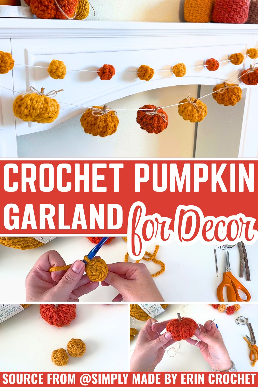 Crochet Stunning Pumpkin Garland for Seasonal Home Décor