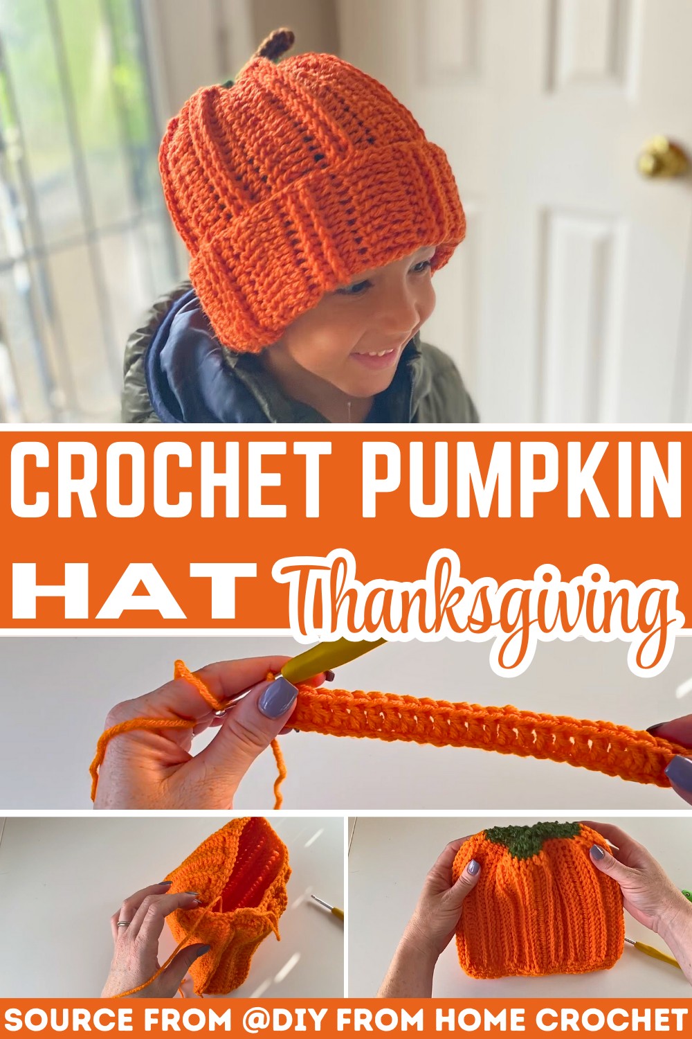 How to Crochet a Charming Pumpkin Hat for Thanksgiving