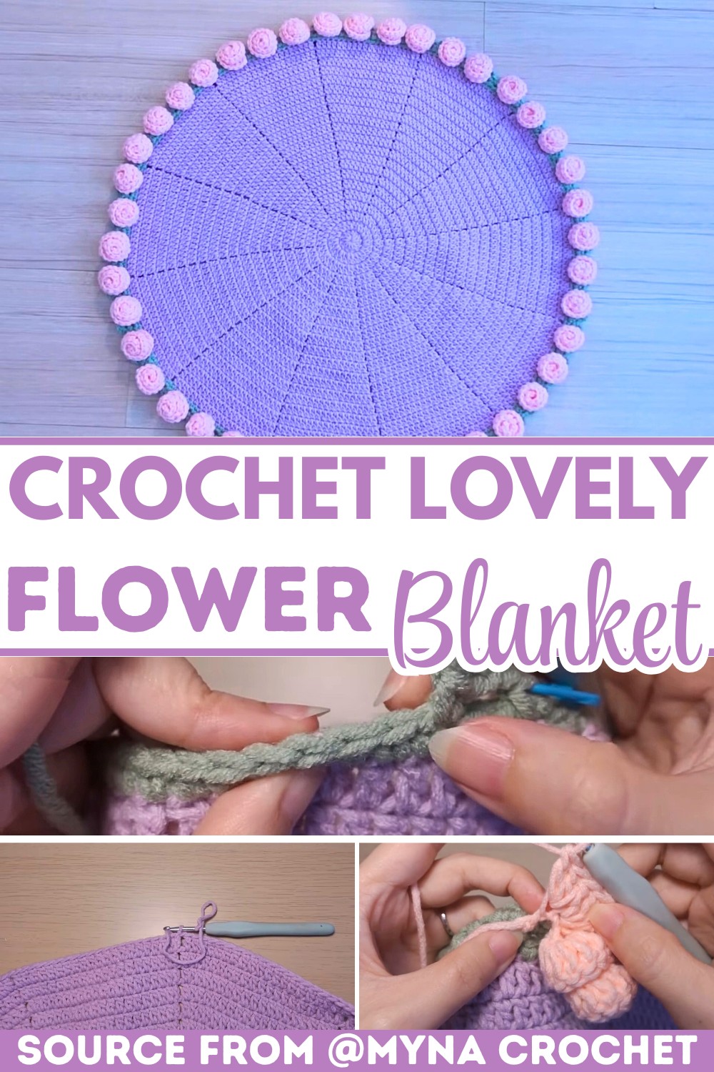 Beginner-Friendly Crochet Lovely Flower Blanket Design