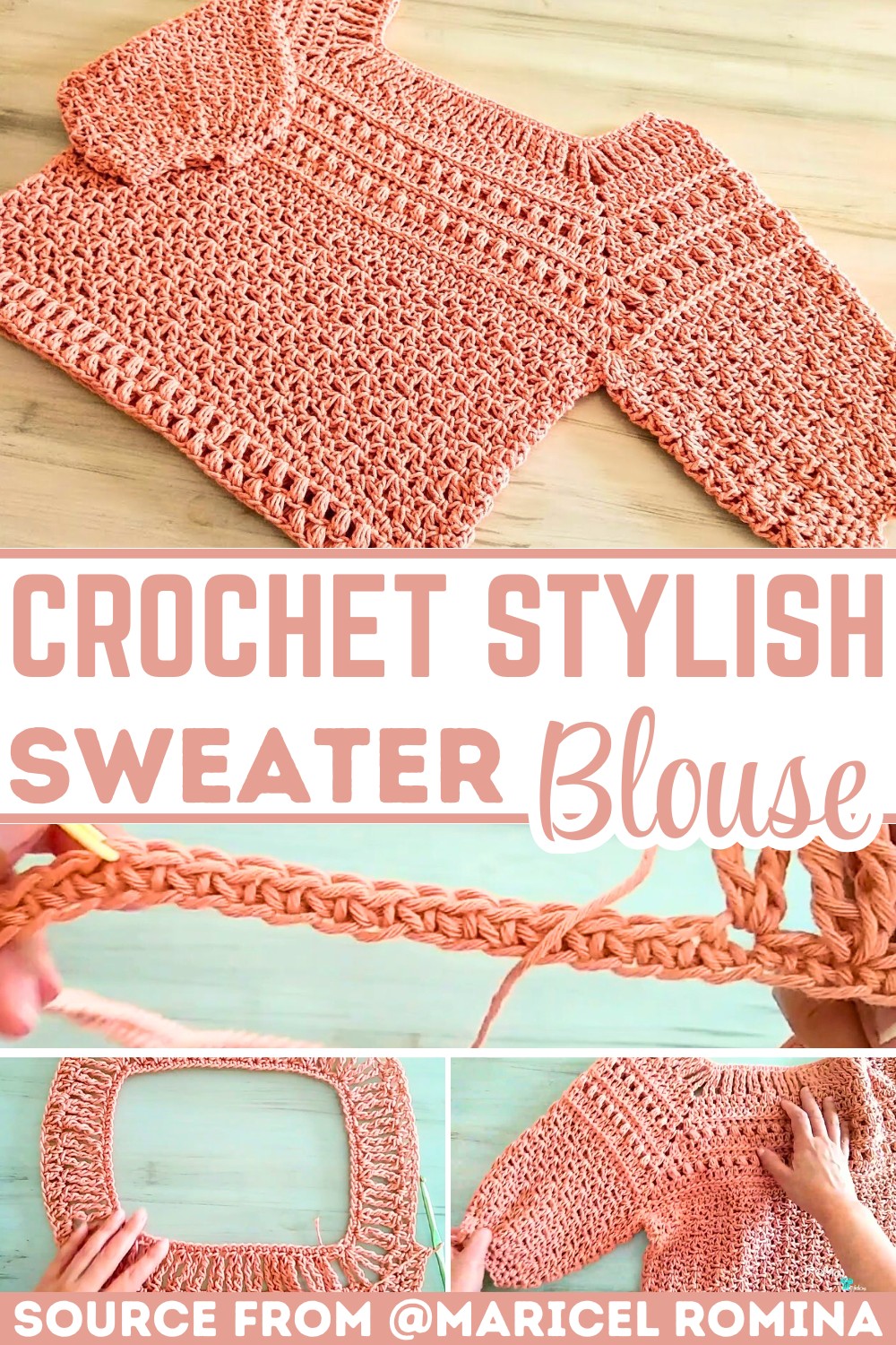 Crocheting a Stylish Sweater Blouse for Any Occasion