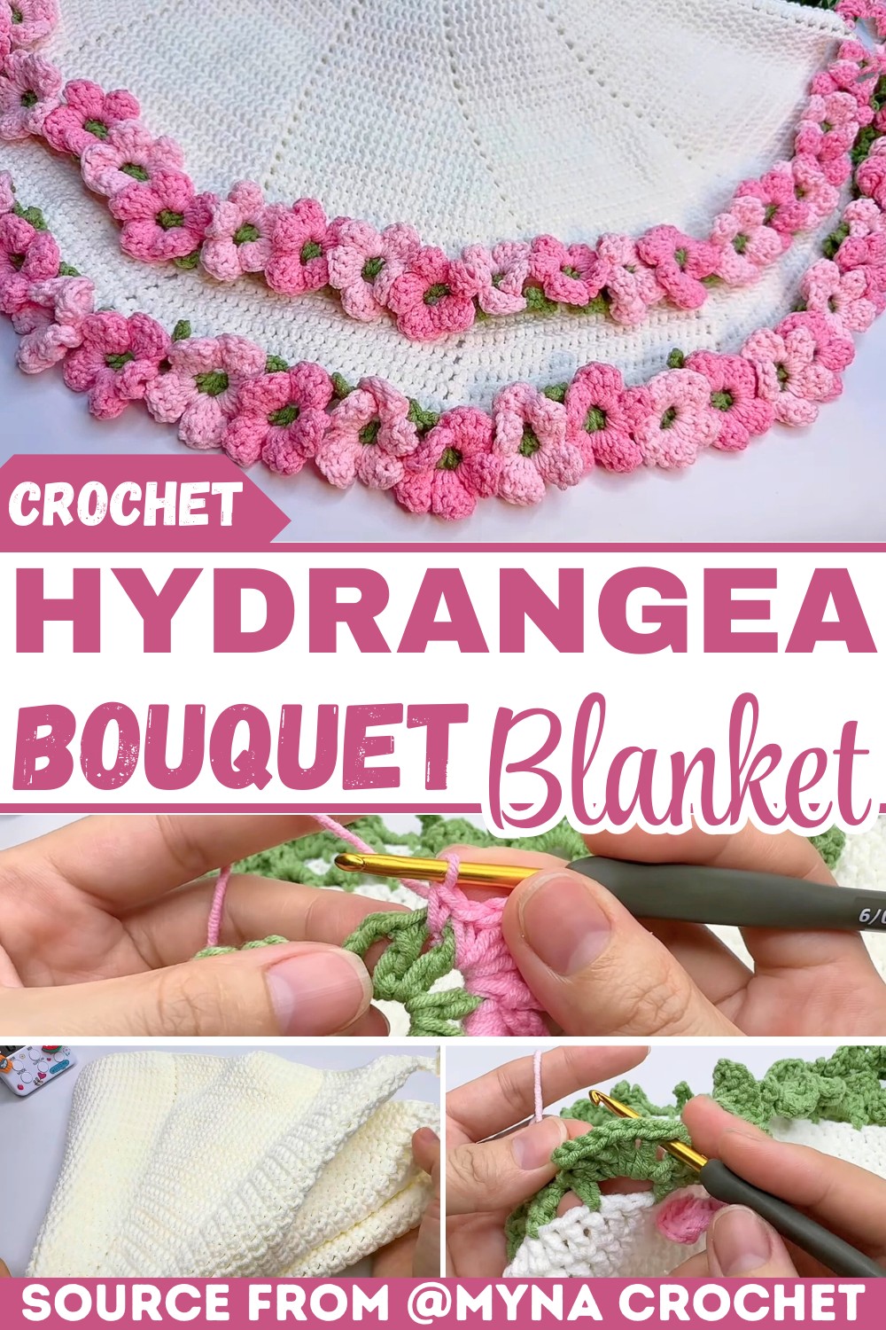 How to Crochet an Elegant Hydrangea Bouquet Blanket for Any Setting