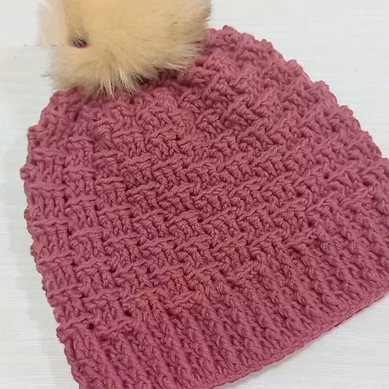Create a Stunning Basket Weave Crochet Beanie Hat