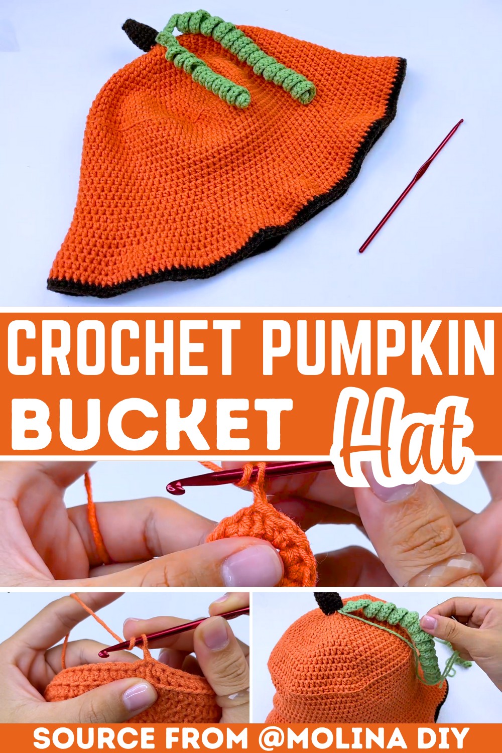 Learn to Crochet a Pumpkin Bucket Hat for Thanksgiving