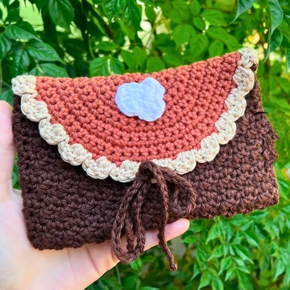 Crochet Pumpkin Pie Pouch – Perfect Accessory for Thanksgiving