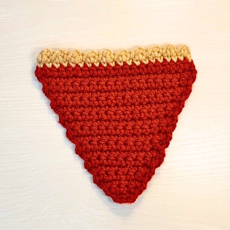Crochet Pumpkin Pie Slice Coaster Tutorial for Thanksgiving Craft