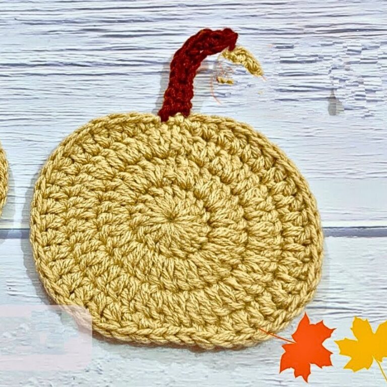 Beginner-Friendly Crochet Pumpkin Coaster Pattern