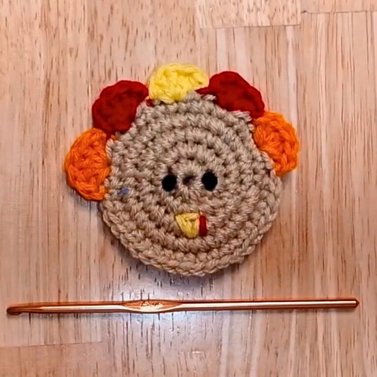 How to Crochet a Turkey Coaster – Thanksgiving Table Decor