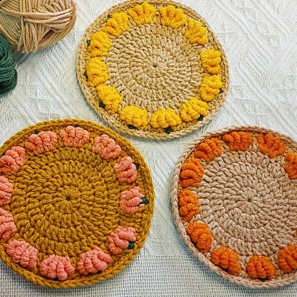 Easy and Practical Crochet Pumpkin Coaster Pattern for Cozy Fall Décor