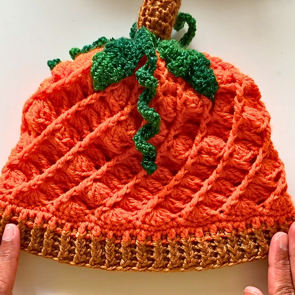 Crochet Halloween Costume Pumpkin Hat Tutorial for Fall