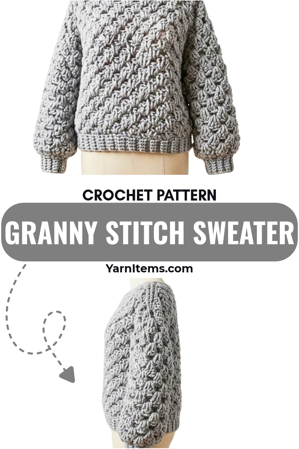 Beginner-Friendly Granny Stitch Sweater Tutorial: Cozy and Customizable Design