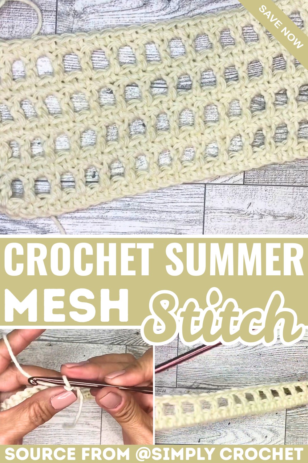 How to Crochet a Summer Mesh Stitch for Bags, Scarves, and Light Cover-Ups