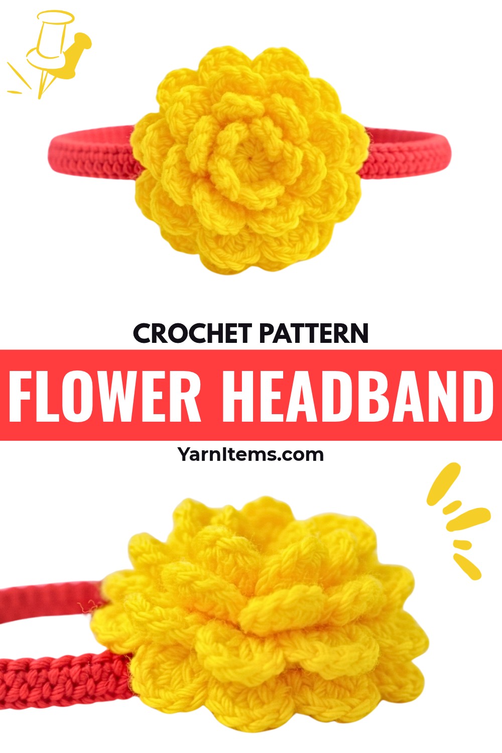 Create a Simple Crochet Headband with a Cute 3D Flower