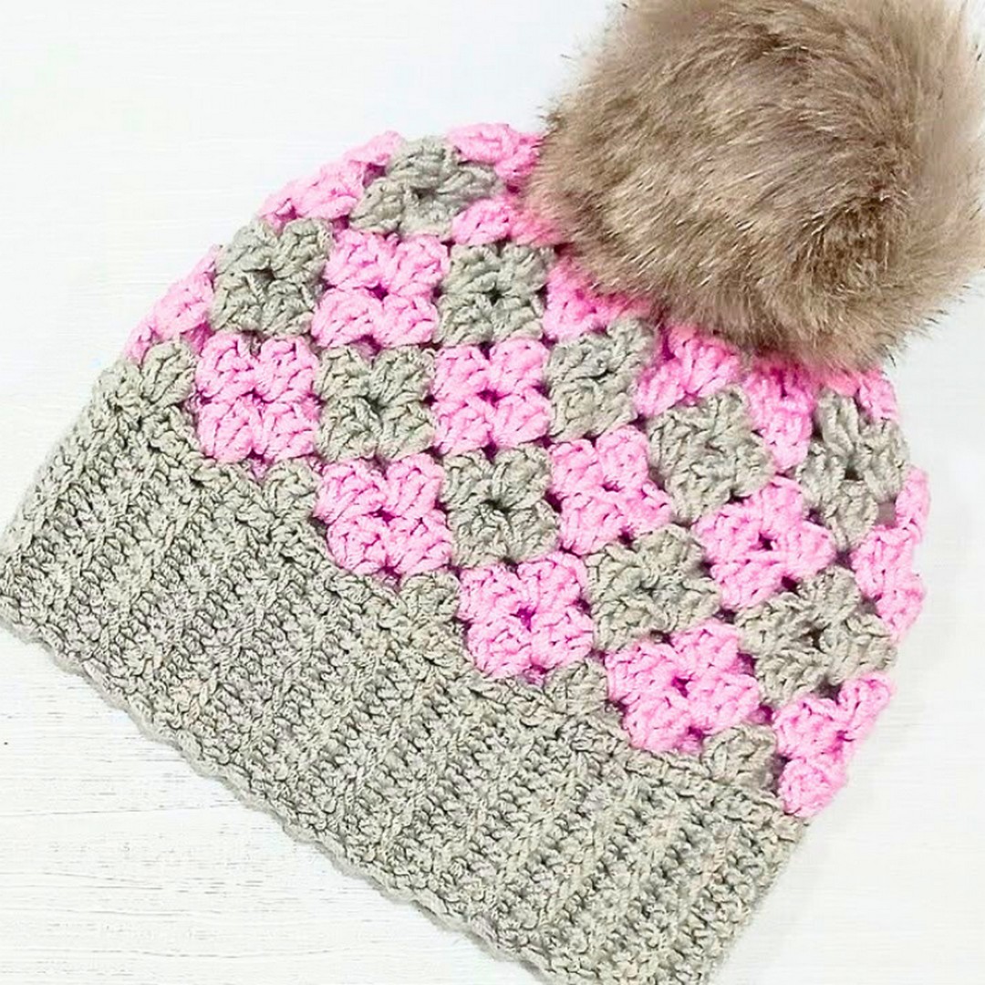 Crochet Diamond Granny Stitch Beanie Hat Pattern for Style and Warmth