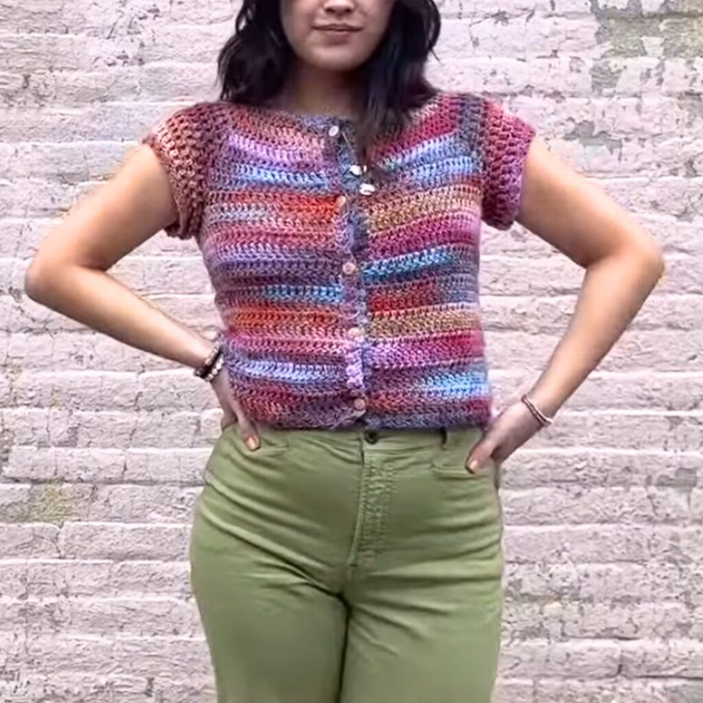 Crochet the Funky Top Down Cardigan – Stylish, Versatile, and Easy-to-Layer Design