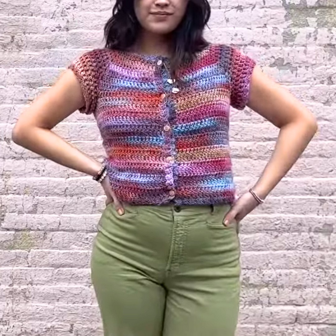 Crochet the Funky Top Down Cardigan – Stylish, Versatile, and Easy-to-Layer Design