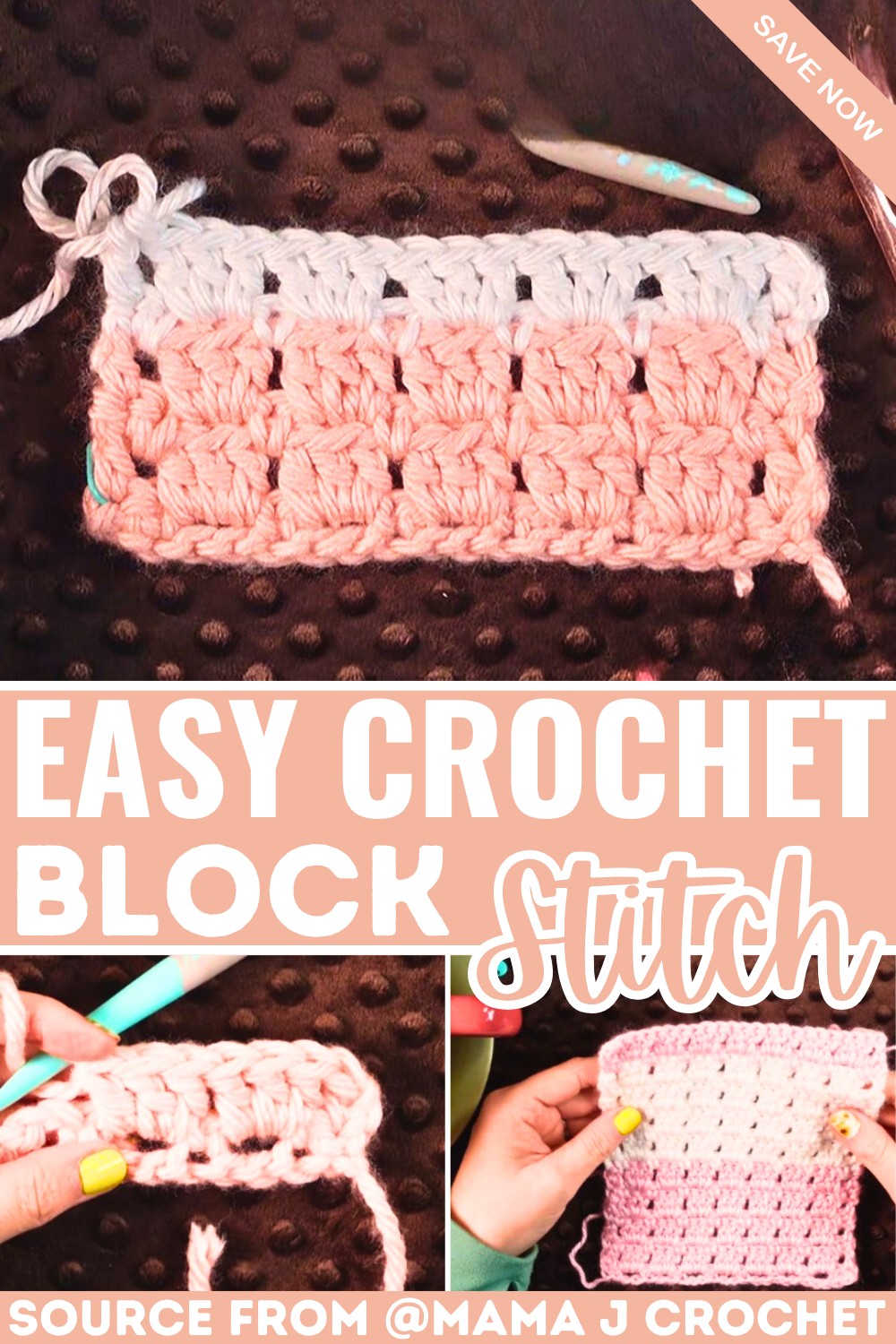 Easy Crochet Block Stitch Tutorial for Beginners