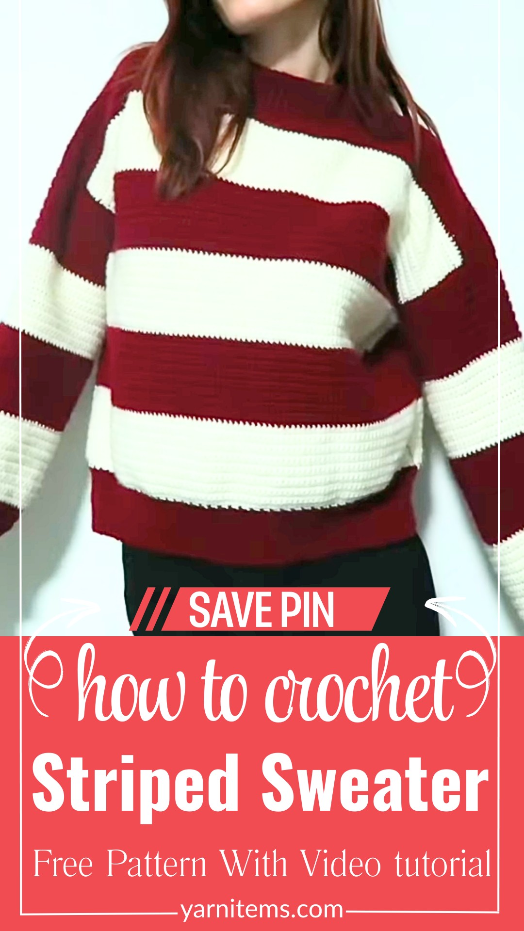 Easy Crochet Stylish and Versatile Striped Sweater Pattern