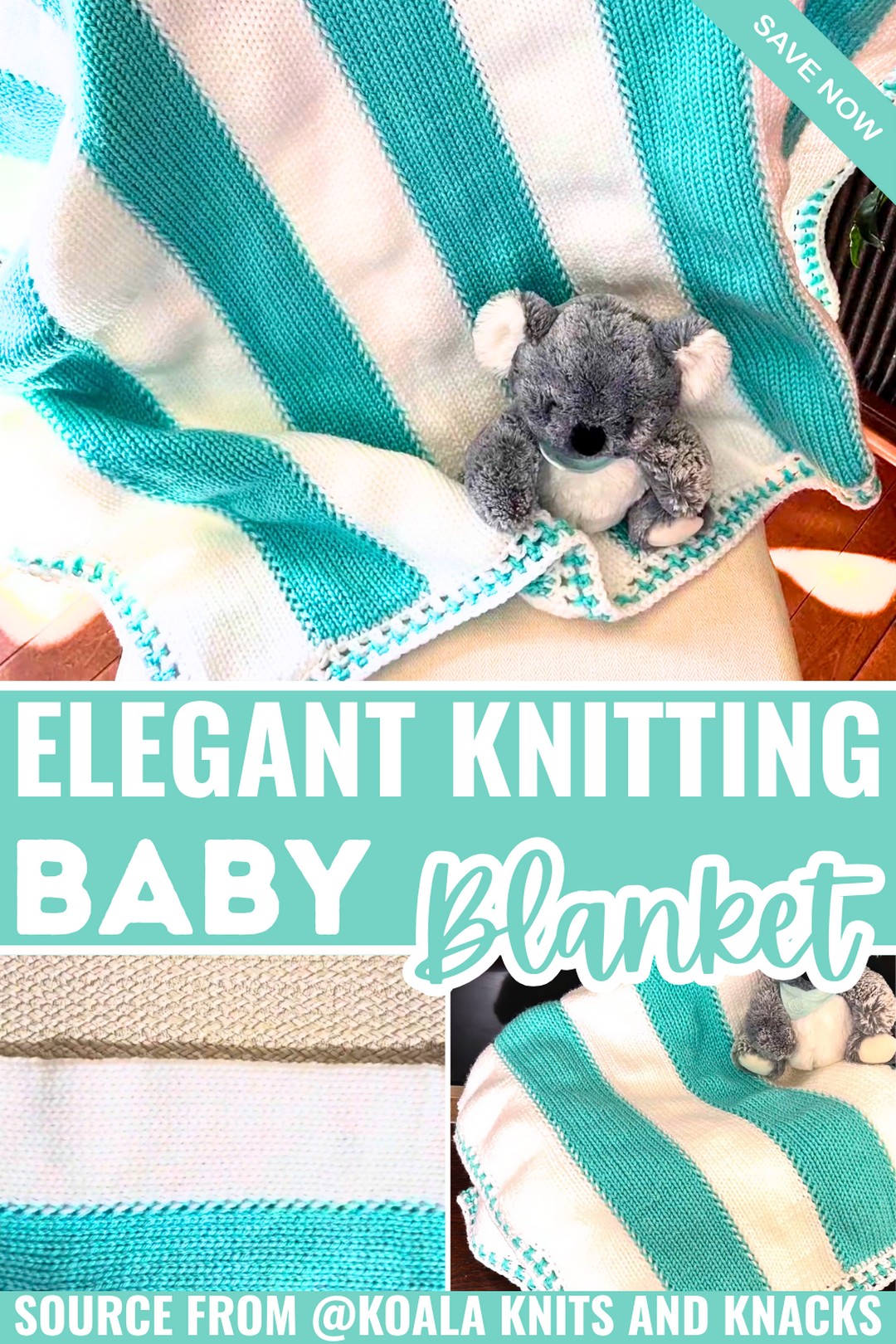 Elegant Baby Blanket Knitting Tutorial with Square Lace Border