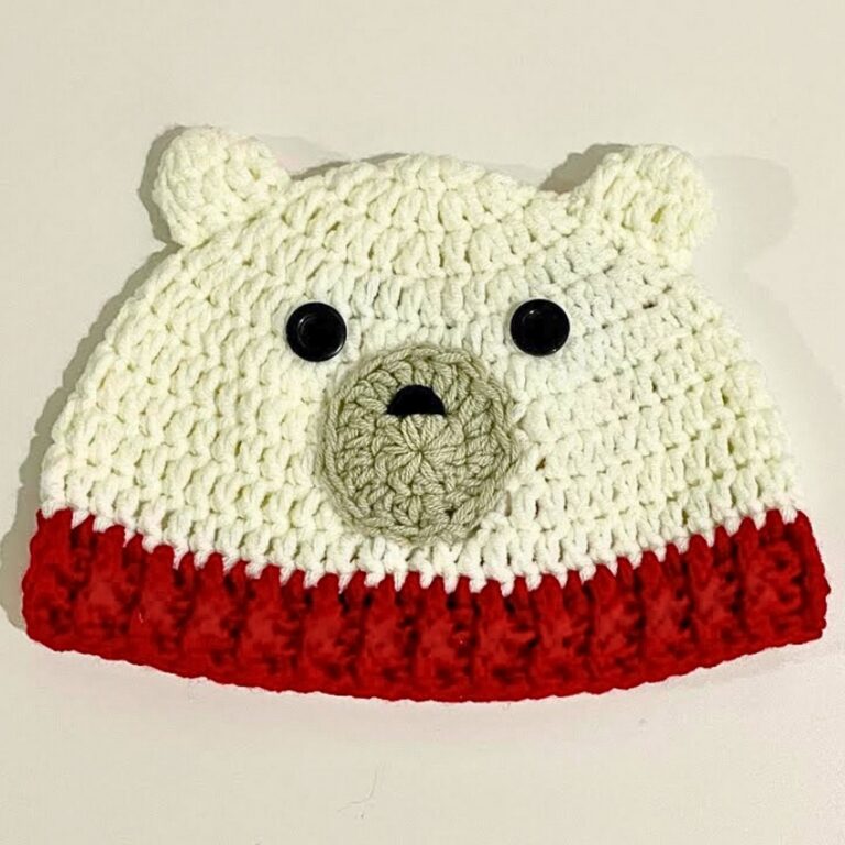 How To Crochet A Cute Polar Bear Hat For Kids
