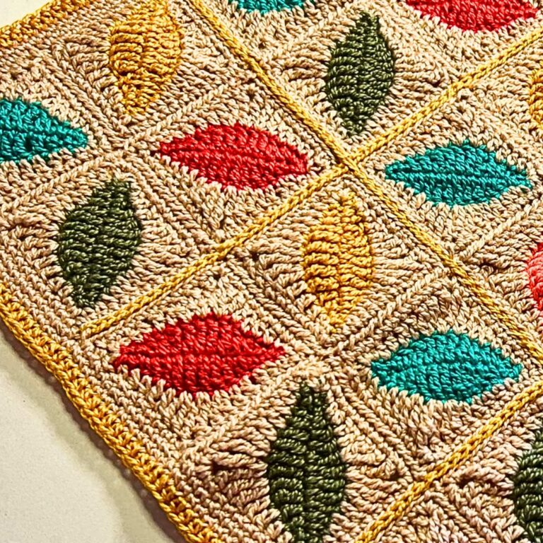 How To Crochet A Leafy Granny Square For Cushions, Blankets, Or Decor