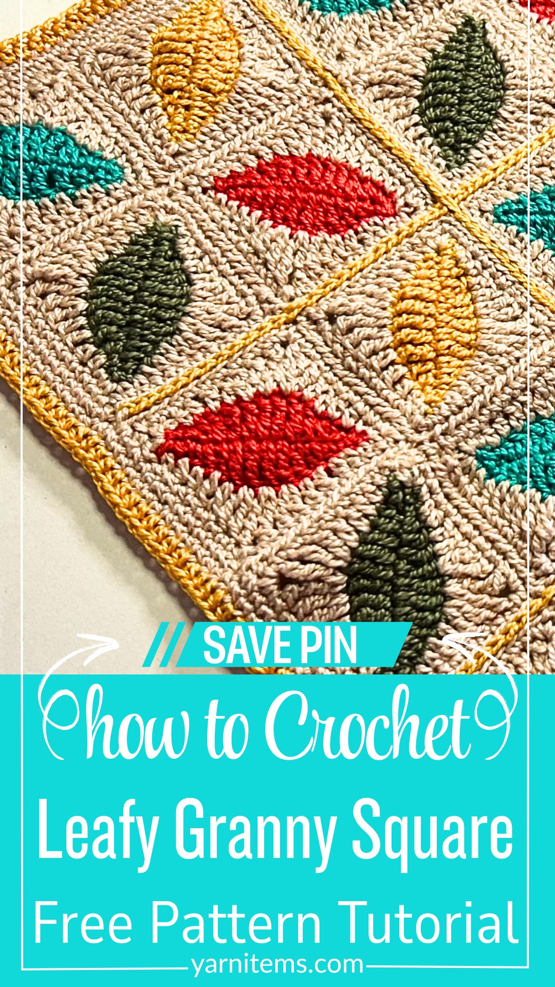 How To Crochet A Leafy Granny Square For Cushions, Blankets, Or Decor