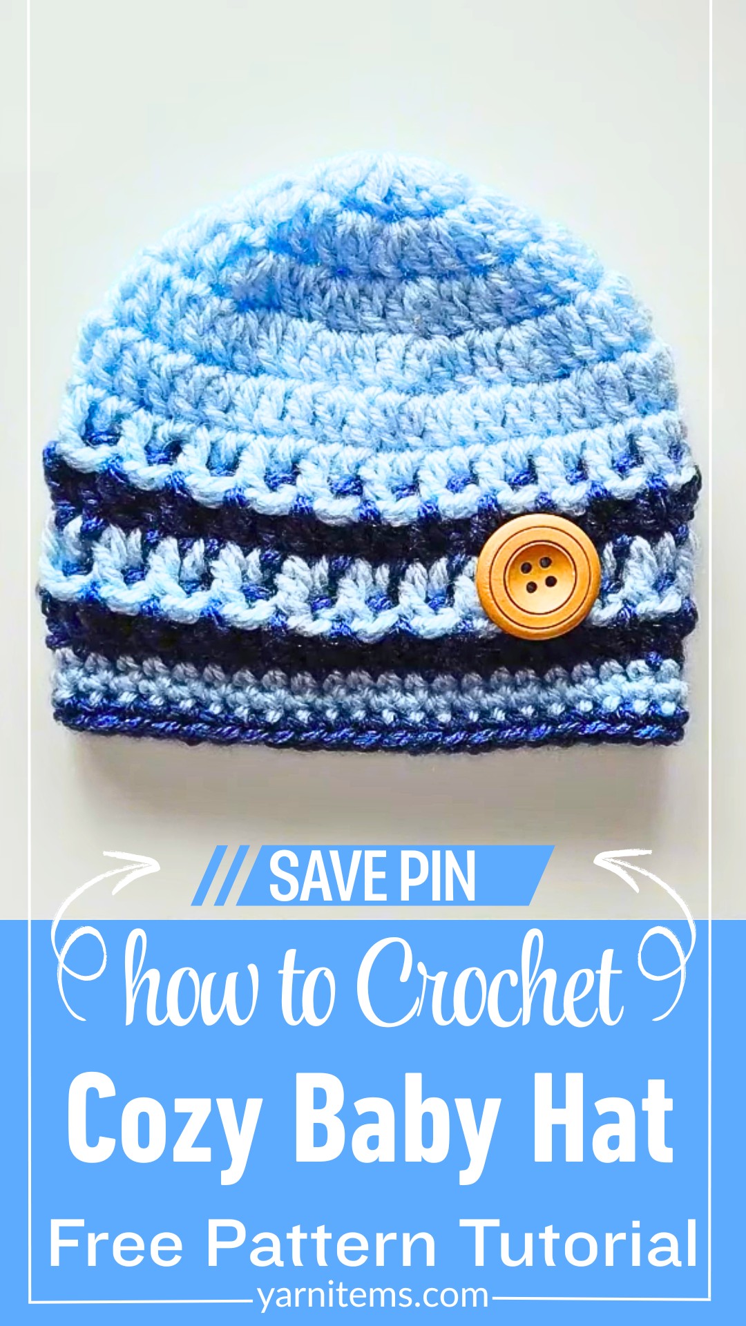 How To Crochet A Stylish And Cozy Baby Hat For 0-3 Months