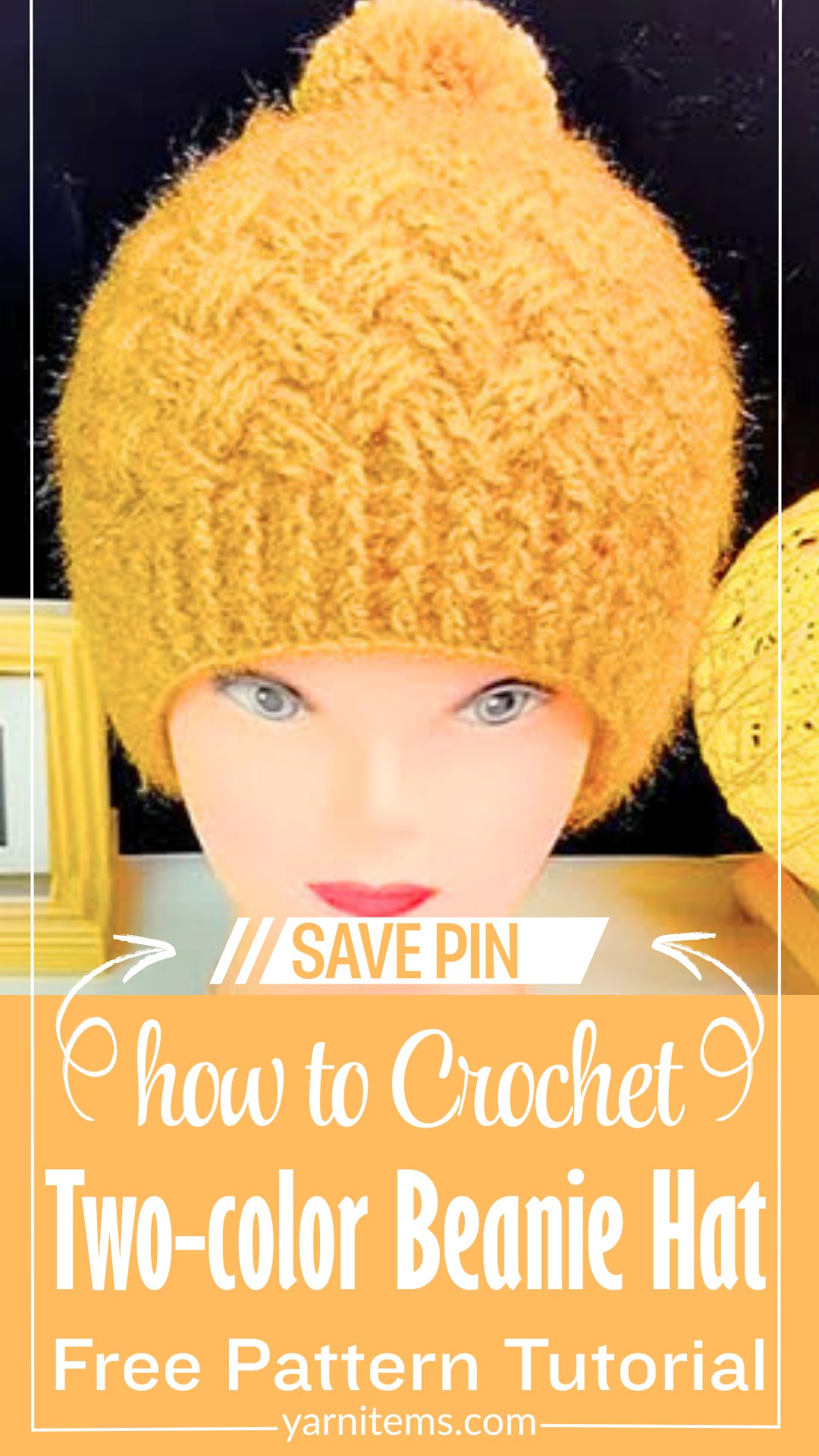 How To Crochet A Two-color Beanie Hat Using A Unique Pattern