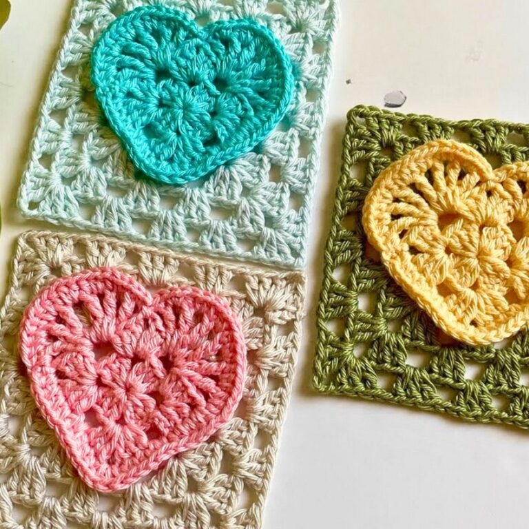 How to Crochet a 3D Heart Granny Square for Stunning Home Décor and Gifts