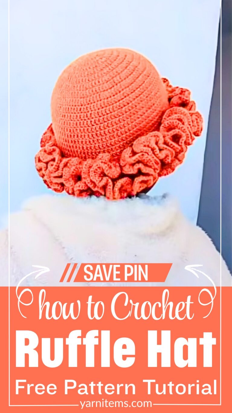 Stylish Step-by-Step Crochet Ruffle Hat Tutorial - Yarn Items