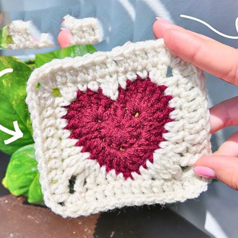 How to Crochet a Beautiful and Versatile Heart Granny Square for Beginners and Experts