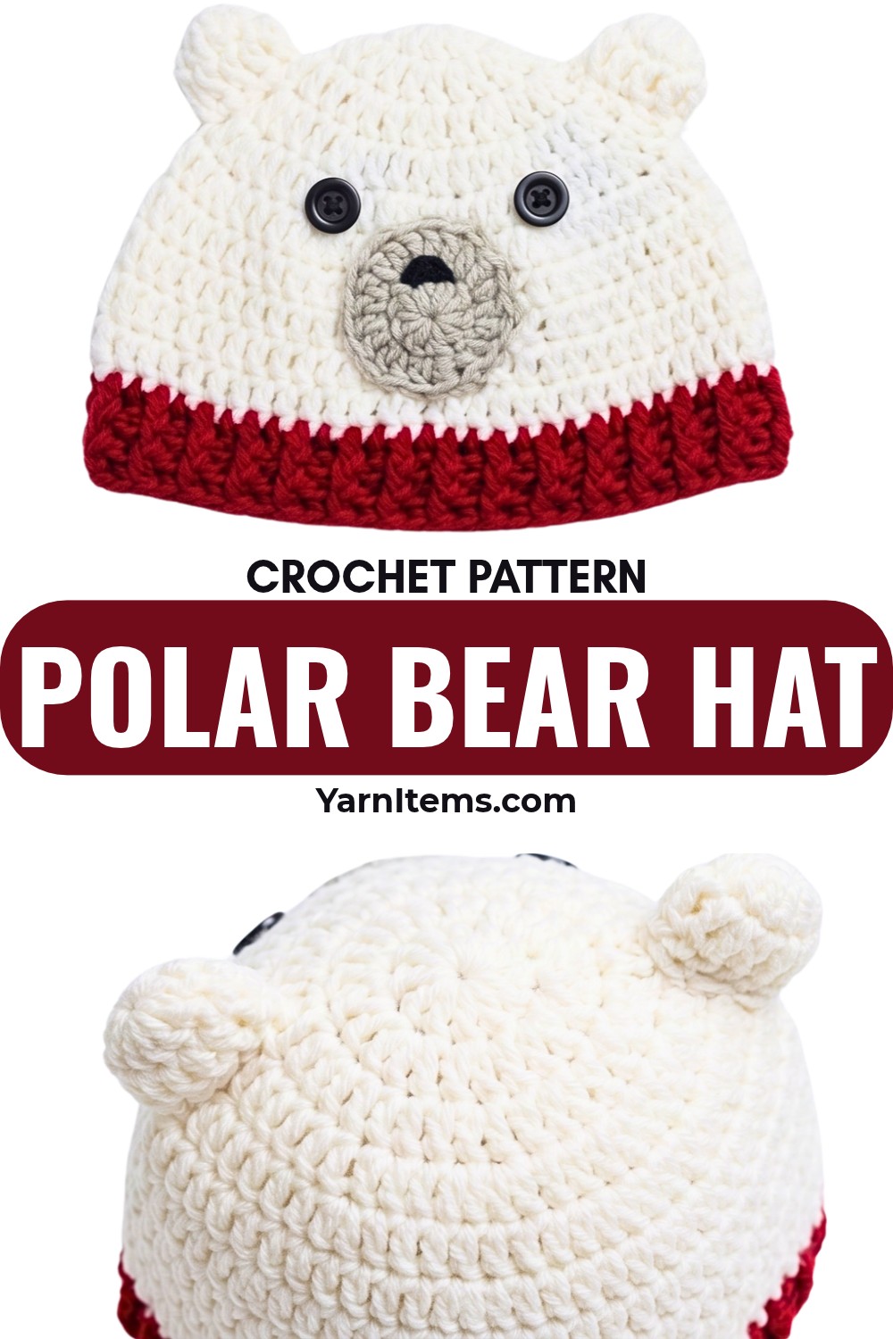 How to Crochet a Cute Polar Bear Hat Pattern