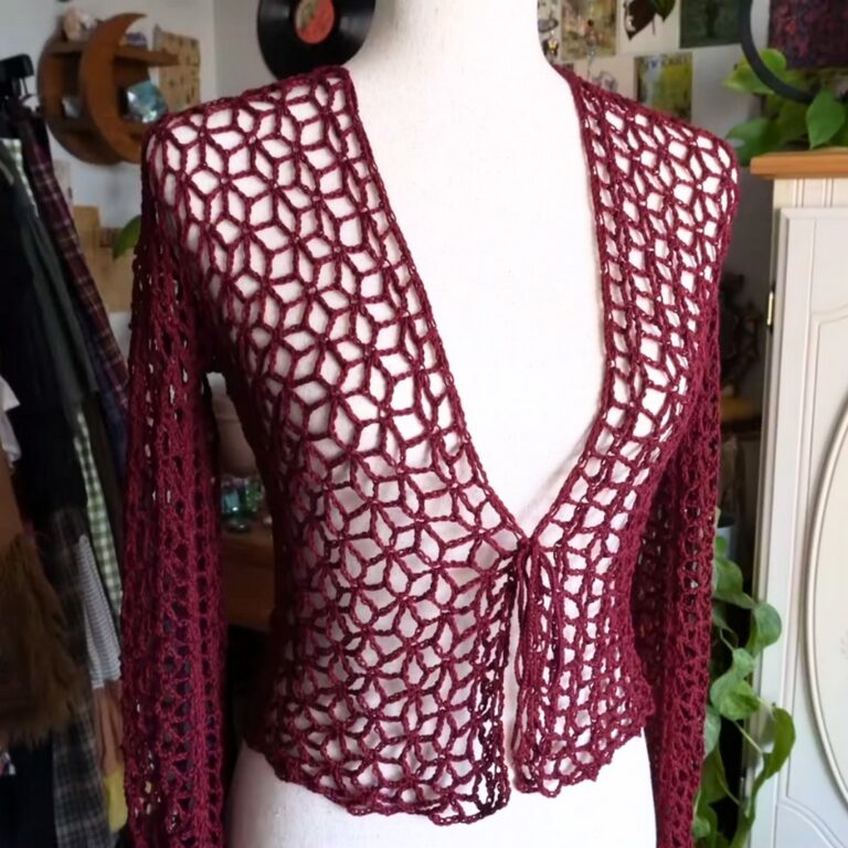 How to Crochet a Delicate Floral Cardigan for Lightweight Layer