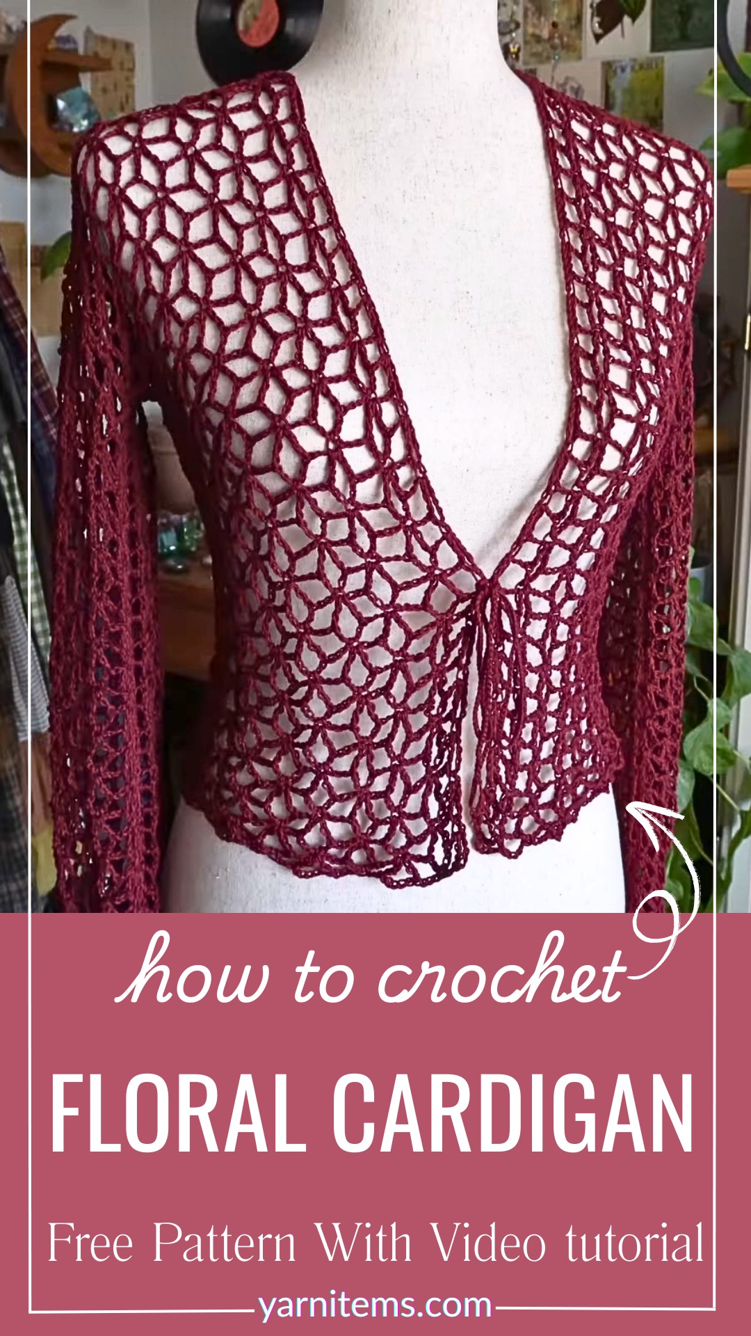 How to Crochet a Delicate Floral Cardigan for Lightweight Layer
