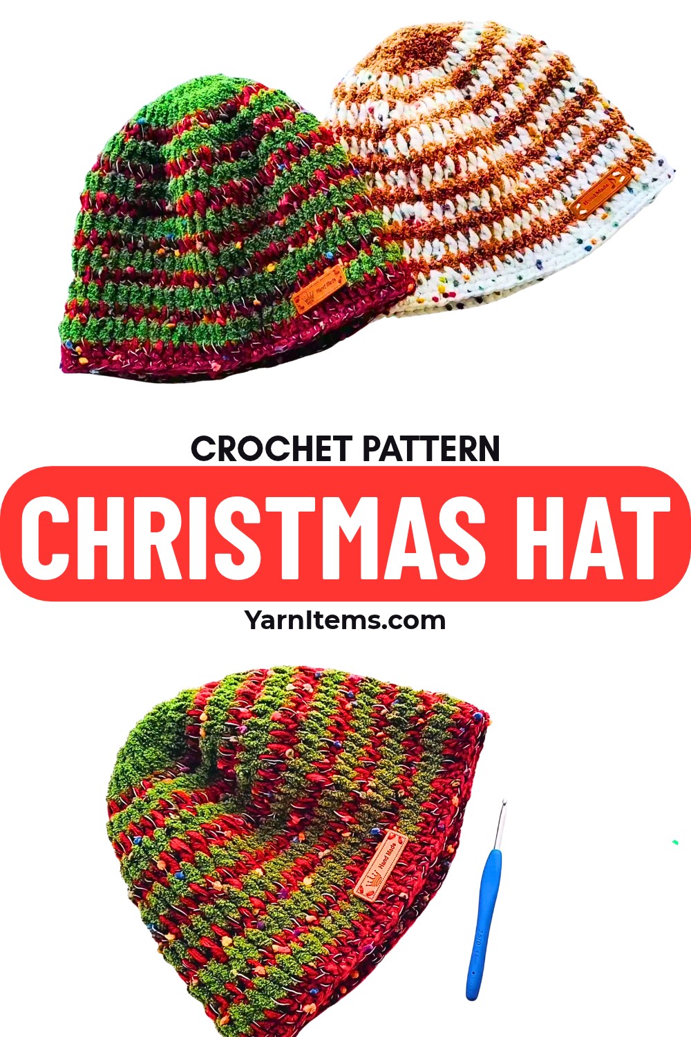 How to Crochet a Stylish Christmas Hat For Warm & Giftable
