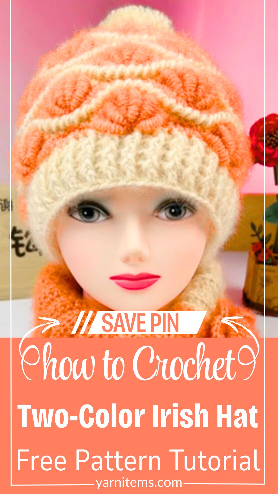 How to Crochet a Stylish and Cozy Two-Color Irish Hat with Easy Instructions