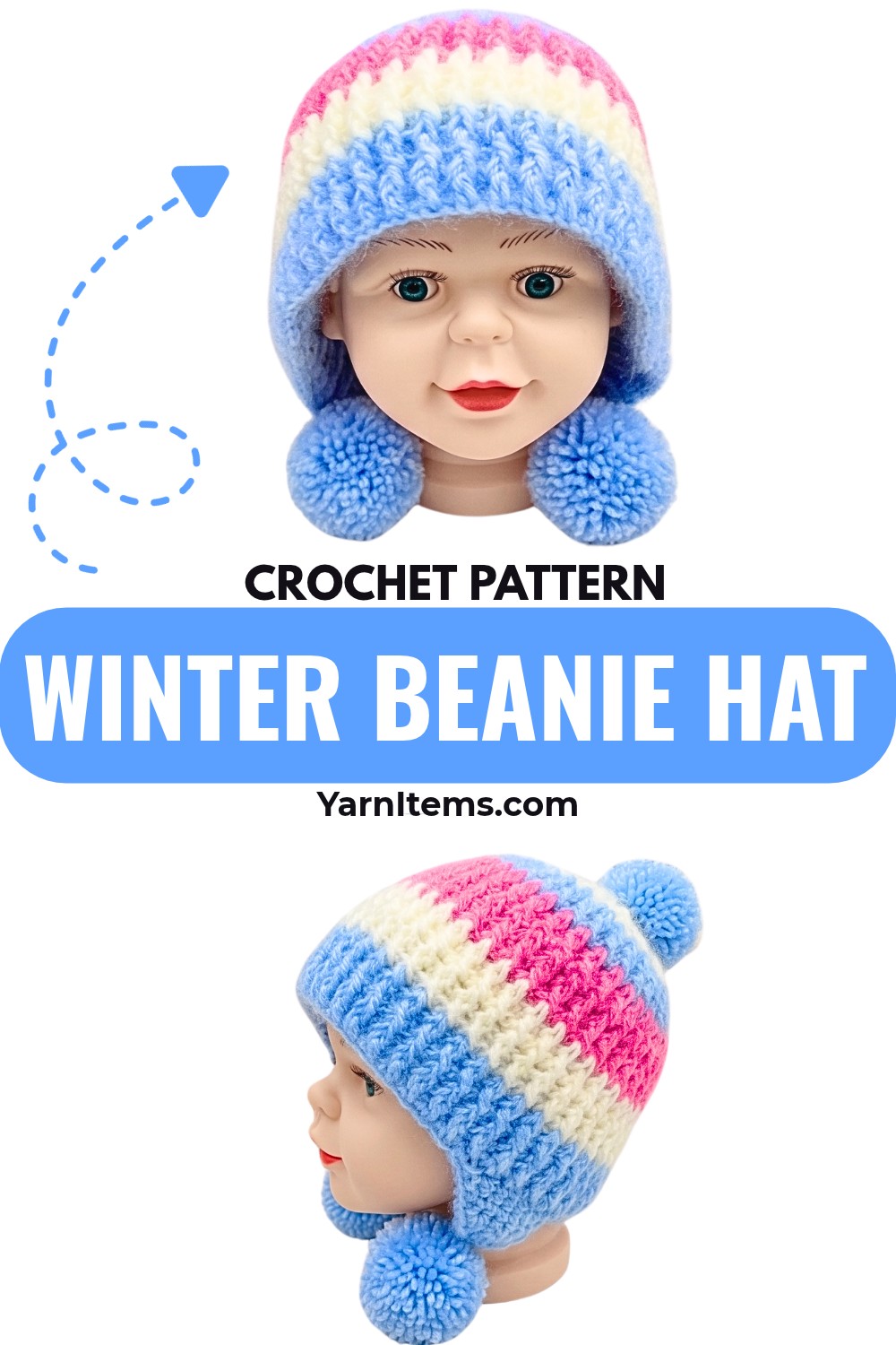 How to Crochet a Warm Winter Beanie Hat: Easy Pattern for Beginners