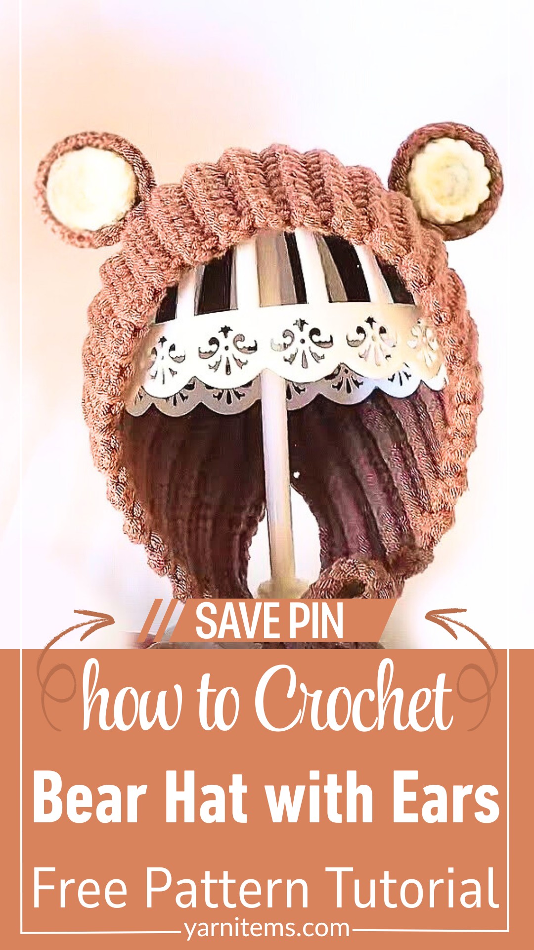 How to Make a Crochet Bear Hat with Ears for All Sizes
