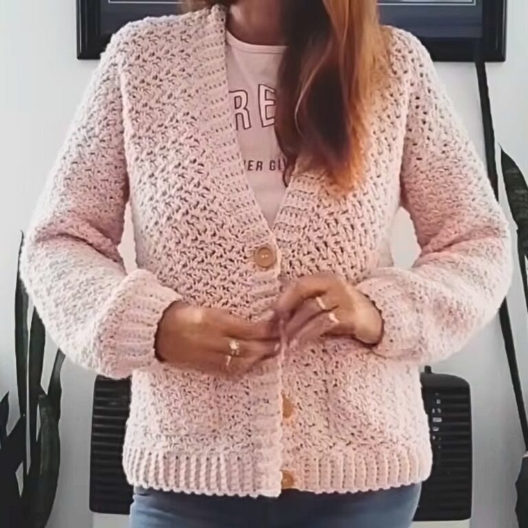Stunning Crochet ROSE Cardigan with Step-by-Step Instructions