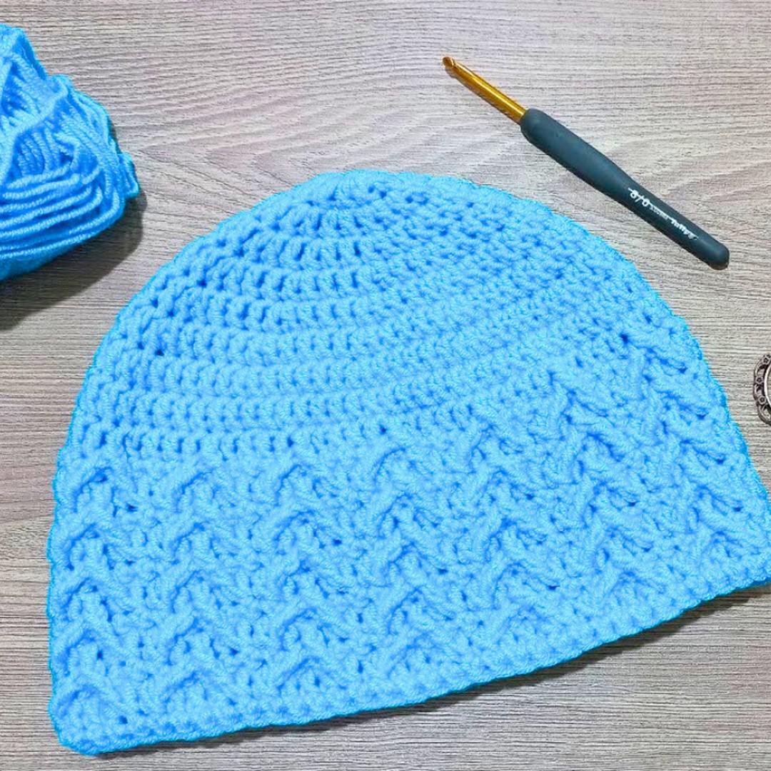 Stunning and Functional Crochet Arrow Beanie Hat with This Easy Pattern