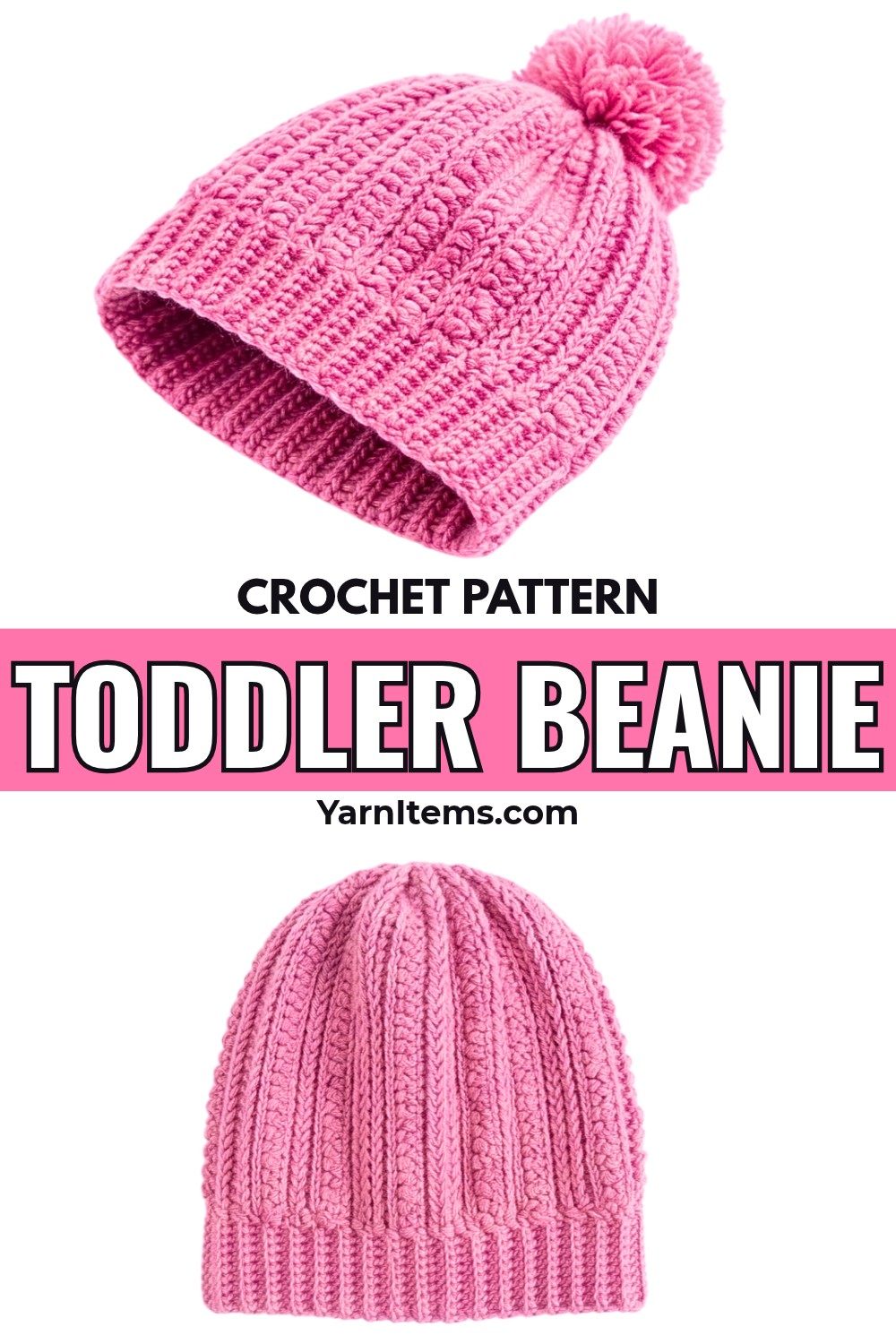Textured Toddler Crochet Beanie Pattern